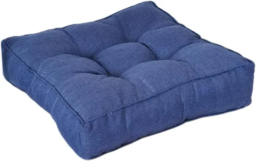 Miniatura 19 de Cojín cuadrado sólido de 16 pulgadas para silla, estilo tatami, cojín antideslizante y grueso, tapete suave para silla de oficina, cocina, comedor