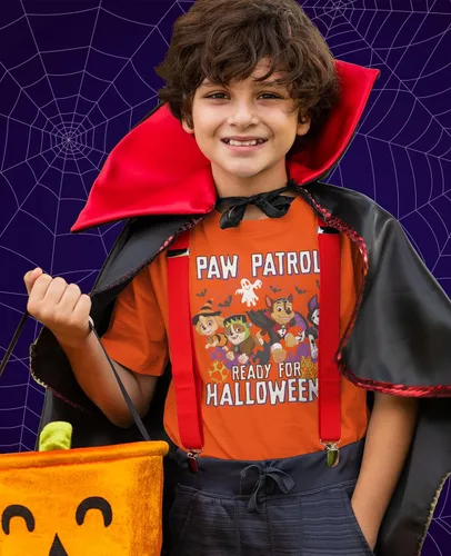 Miniatura 2 de Camisa de la Patrulla Canina para niños y niñas, camisas de Halloween de calabaza para niños pequeños