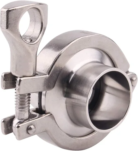 Miniatura 8 de DERNORD Abrazadera triple de acero inoxidable (abrazadera de Trí-Trébol) + 2 piezas de virola de soldadura de tubería sanitaria SUS304 + junta FKM