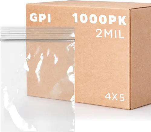 Miniatura 31 de GPI - Bolsas con cremallera de 2 x 6 pulgadas, 1000 unidades, 2 mil, bolsas de plástico transparente con cierre de cremallera, con cierre de cierre