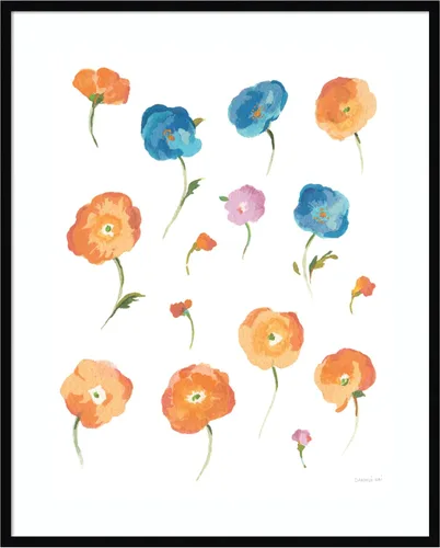 Miniatura 13 de Amanti Art Framed Wall Art Print 24x20 Retro Flowers II by Danhui Nai, Flowers Wall Art, Modern Contemporary Decor, Small Poster Painting Artwork