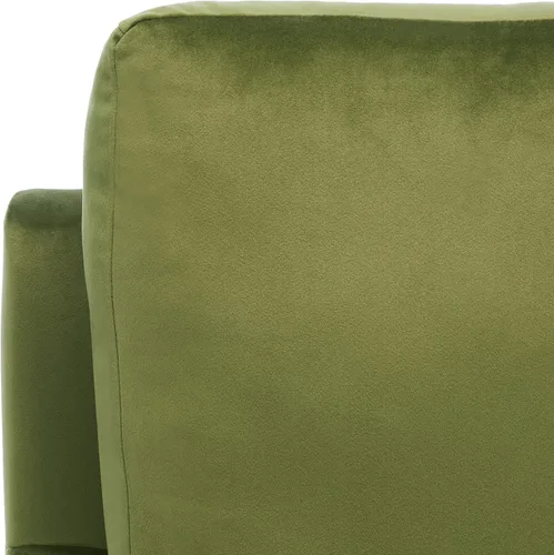 Miniatura 4 de SAFAVIEH Home Collection Kye Mid-Century - Silla decorativa de terciopelo verde oliva (totalmente montada)