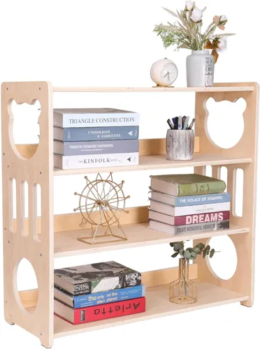 Estante de almacenamiento de juguetes para niños, estantería Montessori, utilizada como armario de almacenamiento para libros y juguetes en salas de