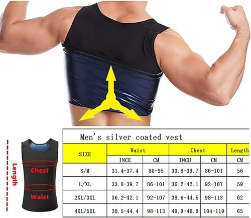 Miniatura 5 de Chaleco Termico Reductor para Hombre, Chaleco Termico Compression Tank Top Hombres, Chaleco de compresión para hombre