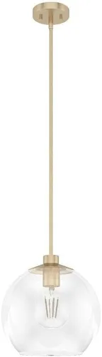 Hunter - Xidane 1 luz Alturas Gold, lámpara colgante de tamaño mediano, regulable, estilo moderno de mediados de siglo, en forma de globo, para