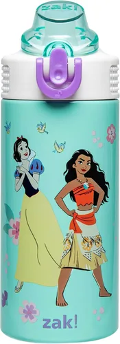 Miniatura 22 de Zak Designs Sage Kids - Botella de agua para la escuela, viajes o en casa, botella de agua de acero inoxidable de 14 onzas con pajilla, asa y tapa