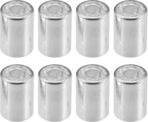uxcell 8 unids aluminio del coche cilíndrico aire acondicionado tubería junta manga 0.354 in 0.787 in agujero diámetro