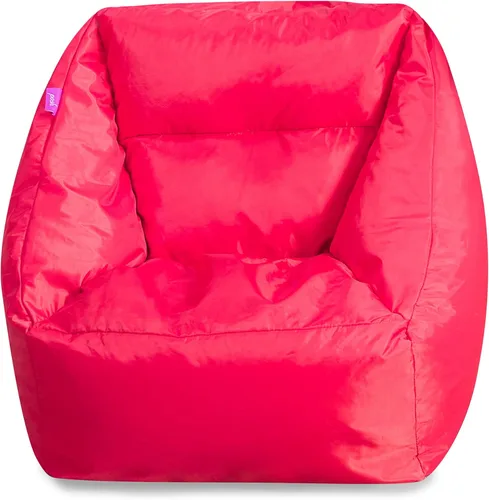 Miniatura 150 de Posh Beanbags - Sillón puff grande, 38 pulgadas, color azul rey sólido Nylon suave - Azul real