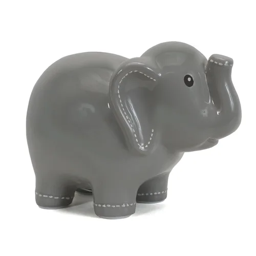 Miniatura 8 de Child to Cherish Alcancía de elefante cosido de cerámica, azul