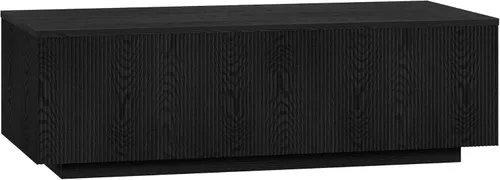 Miniatura 8 de Henn&Hart Mesa de centro rectangular acanalada de perfil bajo de 48 pulgadas para sala de estar, habitación familiar u oficina, color blanco aliso