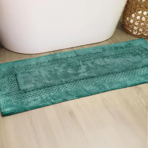 Miniatura 73 de Home Weavers Classy - Juego de alfombras de baño 100 % algodón, decoración de baño, lavable, extrasuave y absorbente, tapete de cocina, juego de Aqua