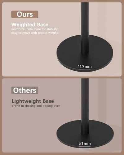 Miniatura 6 de KJGKK Mesa para bebidas, 11 pulgadas de diámetro, mesa auxiliar de pedestal pequeña, mesa de cóctel redonda, mesa auxiliar circular con base