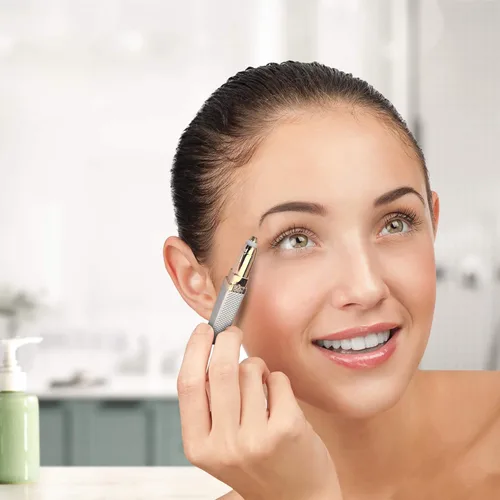 Miniatura 7 de Recortadora de cejas y vello facial 2 en 1, depiladora recargable sin dolor, fácil de usar, afeitadora perfecta para cejas, cara, labios superiores