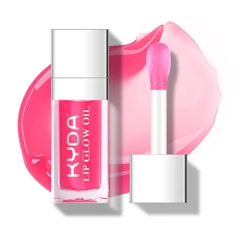Miniatura 12 de KYDA Aceite de brillo labial hidratante, brillo labial de aceite hidratante transparente voluminizador, aceite labial teñido para el cuidado