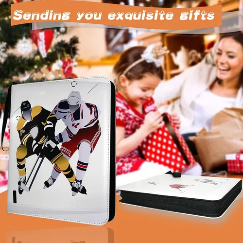 Miniatura 7 de Álbum de Tarjetas de Hockey, Carpeta de Tarjetas de Intercambio de 9 Bolsillos con 50 Fundas Extraíbles, Compatible con 900 Tarjetas Deportivas