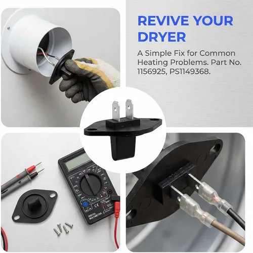 Miniatura 8 de (2 unidades) Termistor de control de secadora 134587700 – 10 K ohmios de resistencia se adapta a Frigidaire Kenmore Electrolux Dryer 1156925