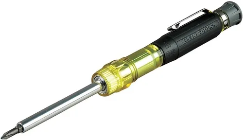 Miniatura 8 de Klein Tools 32613 - Destornillador multibroca, destornillador de bolsillo HVAC de precisión 3 en 1 con puntas Phillips, ranuradas y Schrader