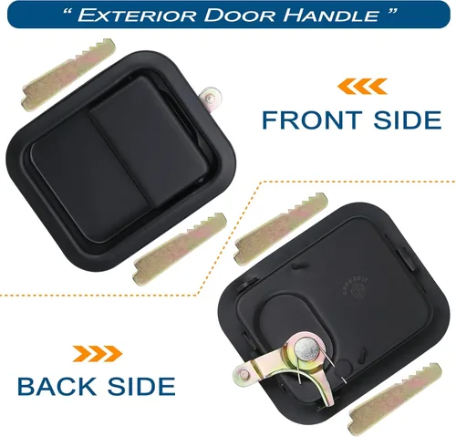 Miniatura 2 de APPERFiT Manijas de puerta exteriores con retenedores compatibles con Jeep Wrangler YJ TJ 1991-2006 con puertas completas, sustituye a 55176382AE