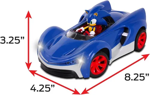 Miniatura 5 de NKOK Team Sonic Racing - Auto de juguete con control remoto de 2.4 GHz con Turbo Boost – Sonic The Hedgehog 601, cuenta con luces funcionales