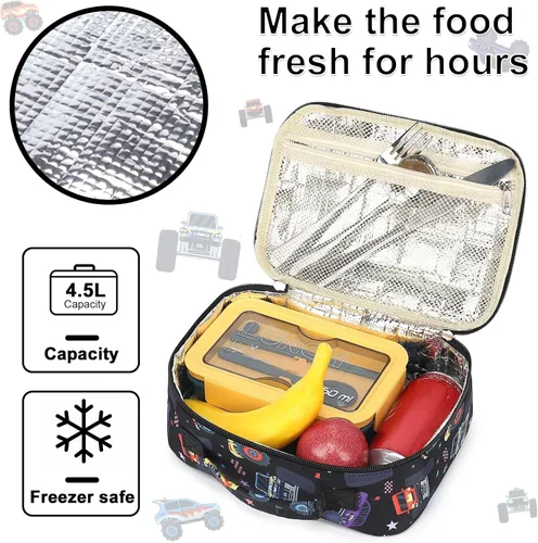 Miniatura 128 de CAMTOP - Conjunto de mochila y lonchera con estampados divertidos para niños de preescolar y primaria), Y0058-2