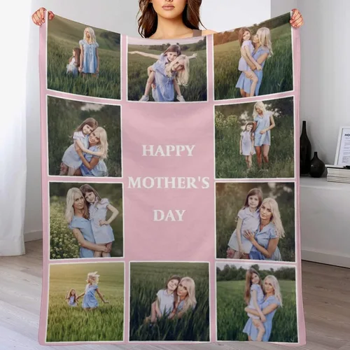 Miniatura 2 de Manta personalizada con texto fotográfico, manta con imagen para bebé, madre, padre, adultos, amigos, amantes, perros, mascotas, manta de franela