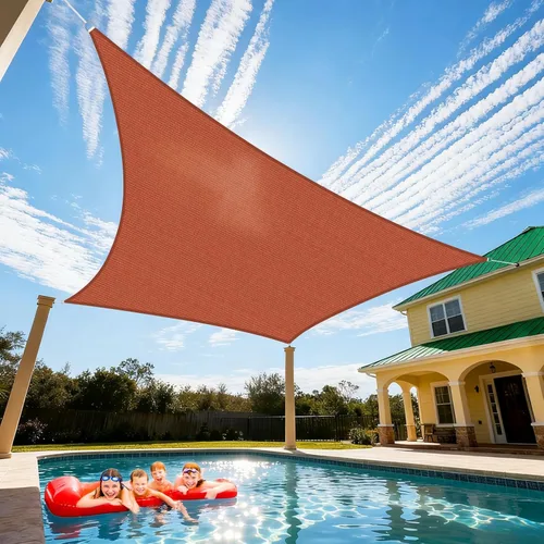 Artpuch Toldo rectangular de 10 x 20 pies, borde curvo, grado comercial de polietileno de alta densidad de 6.53 oz/m², permeable a los rayos UV para