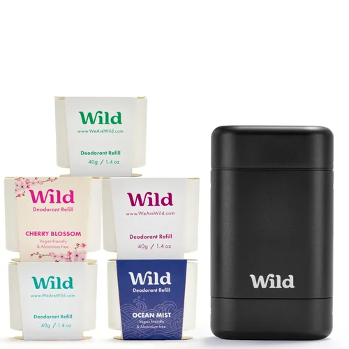 Miniatura 10 de Wild - El Kit Inicial Completo - Estuche de abejas con recargas en una variedad de aromas frescos 5 x 1.4 oz - Desodorante recargable y sin aluminio