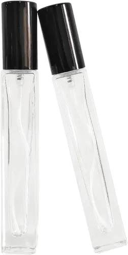 Miniatura 5 de 8 botellas de perfume de 0.3 fl oz, botellas de spray de vidrio rellenables, mini botella de vidrio cuadrada portátil de viaje, pequeña botella