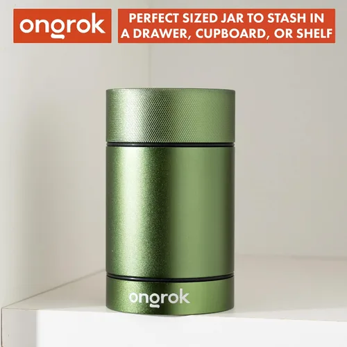 Miniatura 2 de ONGROK Recipiente de almacenamiento de aluminio, 6.1 fl oz, tarro a prueba de aire para preservar el olor y el aroma