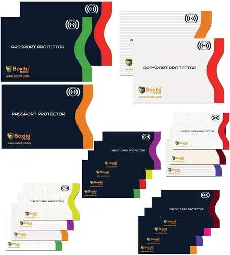 Miniatura 28 de Fundas de bloqueo RFID para pasaporte y tarjetas de crédito, Blanco, Blanco - 15 piezas