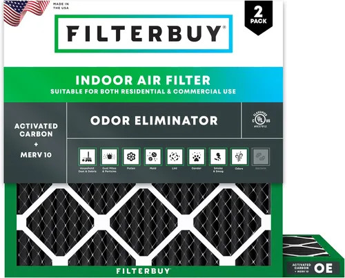 Filtros de horno/filtros de aire - Eliminador de olores MERV 8 (paquete con 2 unidades)
