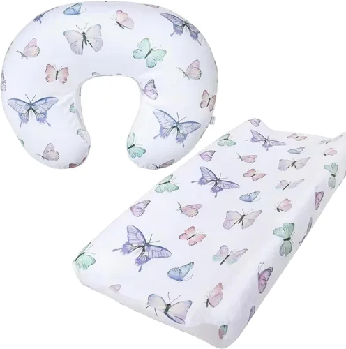 Miniatura 12 de Minky - Funda de almohada para lactancia materna, en forma de U, para bebé, niño y niña, solo funda (flora)