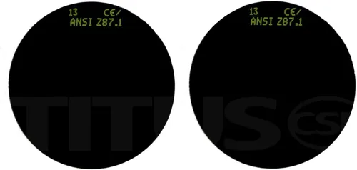 Miniatura 2 de TITUS Lentes de repuesto Copa Tipo C Marco Calidad Industrial Gafas de soldadura UV IR Verde 5 7 8 9 10 11 12 13 o 14 Filtro