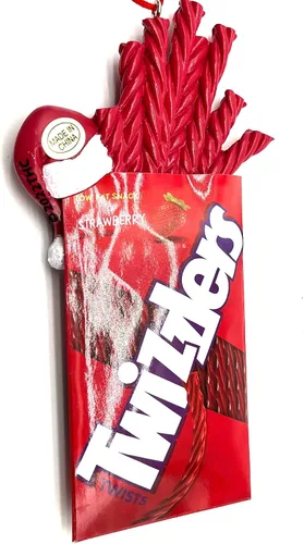 Miniatura 4 de Kurt S. Adler Adorno de Navidad de Twizzlers de Hershey™ con Sombrero de Santa