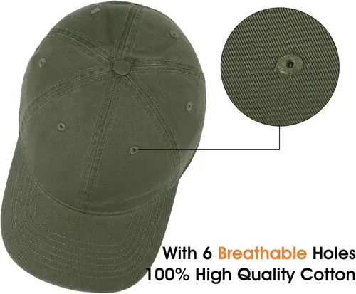 Miniatura 5 de Gorra de béisbol unisex de algodón liso en blanco para papá, ajustable, estilo vintage