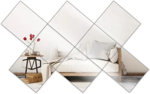 Miniatura 11 de Dulles Glass - Espejos de pared, azulejos de espejo de pared de vidrio de 12 x 10 pulgadas (4 unidades), espejo grande de cuerpo completo
