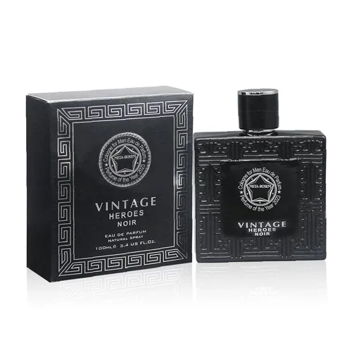 Miniatura 3 de Vintage Heroes - Juego de 4 botellas de colonia para hombres (Heroes+Rojo+Negro+Eau Fresh) Colección Clásica Botellas, Eau de Toilette Natural Spray