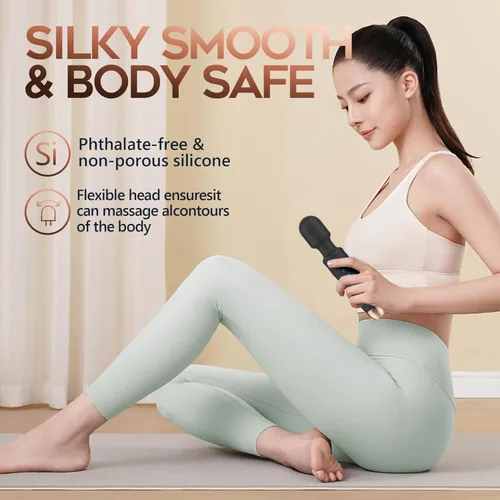 Miniatura 7 de Masajeador personal, masajeador inalámbrico de mano, potente combinación, impermeable y portátil, distancia de estrés mágico, adecuado para dolor