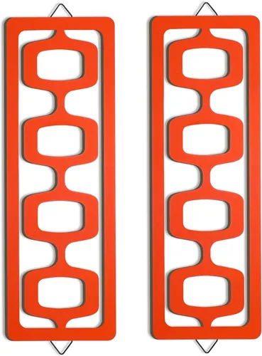 Miniatura 7 de CroBlissful 2 piezas de arte de pared moderno de mediados de siglo, madera, acentos decorativos de elegancia de mediados de siglo, escultura