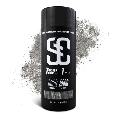 Miniatura 8 de SOVONCARE Fibras capilares blancas para adelgazar el cabello, fibras de construcción del cabello para puntos calvos, indetectables y naturales