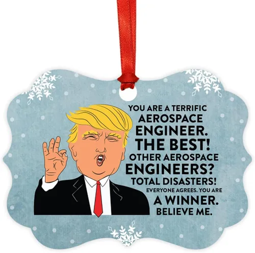 Miniatura 117 de Andaz Press Presidente Donald Trump Fancy Frame Recuerdo Adorno de Navidad Regalo de broma Ejecutivo de Cuenta, 1 paquete, Divertidas Ideas