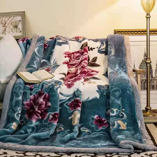 Miniatura 15 de LGYKUMEG Manta de forro polar pesada y cálida, tamaño Queen de 79 x 91 pulgadas, manta de visón coreano súper suave y cálida, manta reversible