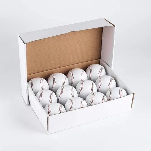 Miniatura 8 de Paquete de 12 pelotas de béisbol de entrenamiento de práctica para niños/jóvenes, pelotas de béisbol de 9 pulgadas para lanzar autógrafos de béisbol