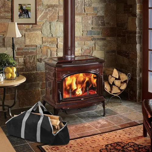 Miniatura 4 de Stanbroil Bolsa de lona para leña, duradera bolsa de troncos Firepalce con asas para estufa de leña, camping al aire libre