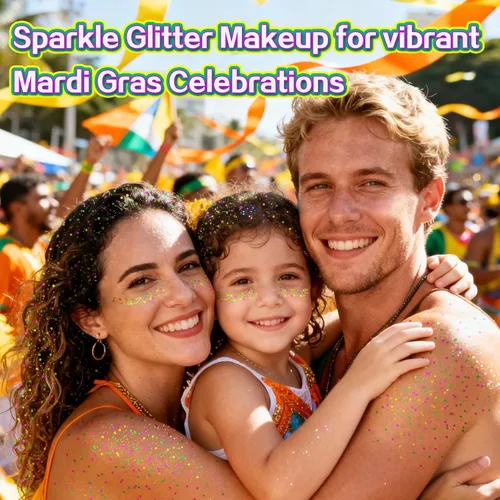 Miniatura 2 de MEICOLY Barra de purpurina corporal de Mardi Gras, barra de purpurina para el cabello para mujeres y niños, accesorios de atuendo de Mardi Gras
