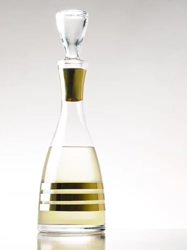 Decantador de vino - Vidrio - Transparente - con tapón - Con cuerdas doradas - 40 oz - para vino - Whisky - Champagne - Hecho en Europa - por Barski