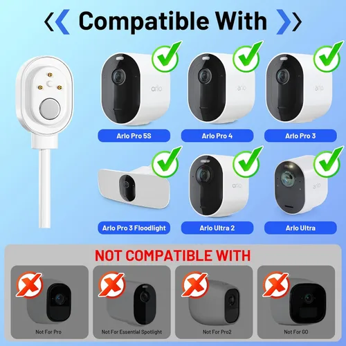 Miniatura 2 de Cargador de panel solar de 5 W compatible con cámara Arlo Pro 5S/Pro 4/Pro 3/Ultra/Ultra 2/Go 2, carga de paneles solares con cable de carga