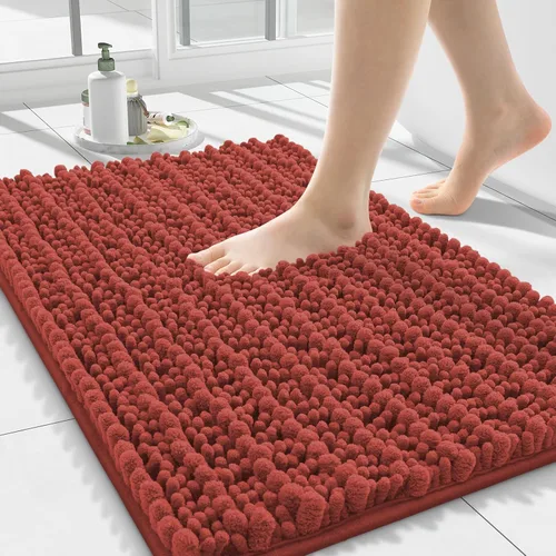 Miniatura 178 de Smiry Alfombras de Baño 24x16 pulgadas, Alfombras de Baño de Chenilla Extra Suaves y Absorbentes, Respaldo de Goma Antideslizante, Lavable a Máquina