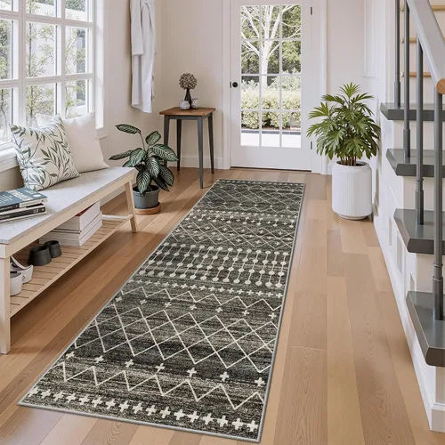 Miniatura 56 de Miukiki Alfombra marroquí lavable de 2 x 3 pies para sala de estar, antideslizante, plegable, grande y suave, para comedor y dormitorio