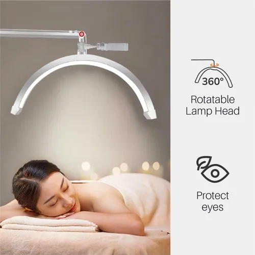 Lámpara de pestañas para extensiones de pestañas, luz de luna LED para pestañas, faciales, tatuajes, esteticistas, lámpara de iluminación fresca y
